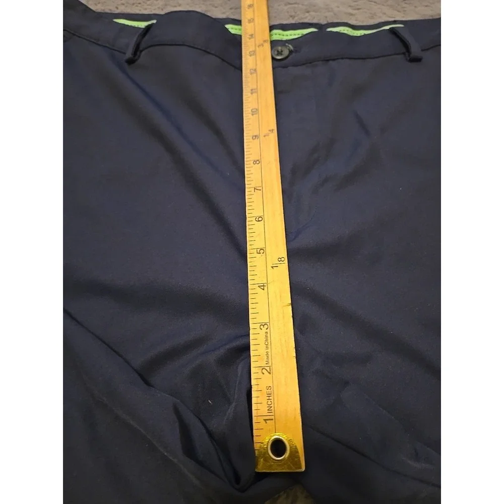 Izod Golf Shorts Mens 40 x 10 Blue Flat Front Performance Stretch Lightweight L